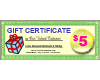 Gift Certificate $ 5.00 Gift Certificate $ 5.00